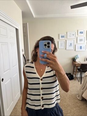 Stitch and feather vest